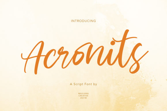 Acronits: A Flowing Script Font for Modern Campaigns
