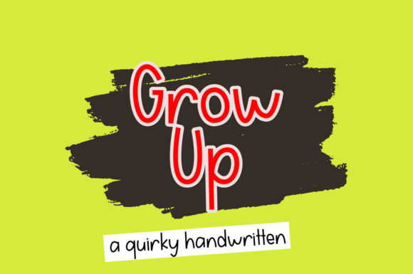 Grow Up: A Handwritten Font That Elevates Handmade Creations