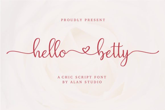 Hello Betty: A Luxurious Script Font for Web Design