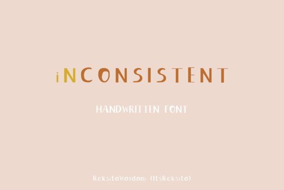 Inconsistent Handwritten Font for Web Design
