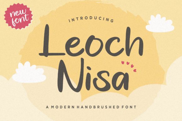 Leoch Nisa: The Brushed Script Font for Cohesive Small Business Branding