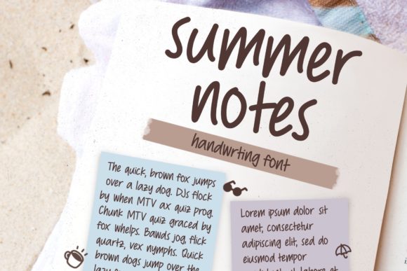 Summer Notes: A Handwritten Font for Authentic Branding