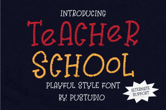 Teacher School: A Quirky Handwritten Typeface for Authentic Branding