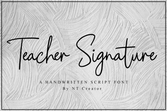 Teacher Signature Font for Web Design